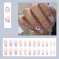 Nail Patches Handmade White Moonlight Nail Art Pieces Gentle Temperament Aurora Wearable Nail Pure Desire Nail Art Pieces. 