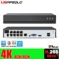 Face detection H.265 8ch*4K 4ch/8ch PoE Network Video Recorder Surveillance PoE NVR 4/8Channel For HD 8MP 5MP IP Camera. 