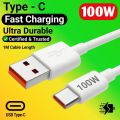 100W Fast Charging USB Type-C Data Cable | Durable PVC | Quick Charge & Data Transfer Cable. 