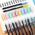 Pena Glitter Metalik 1.0mm Isi 12pcs Pulpen Warna Warni Tinta Pastel Pen Pastel Ballpoint Craftwork Scrapbook Gel Ink Highlighter pen. 