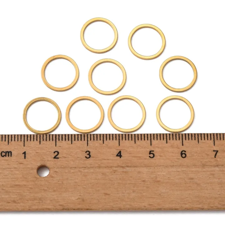 10pc%20304%20Stainless%20Steel%20Linking%20Ring%20Ring%20Golden%2012x0.8~1mm%20-%20Image%203
