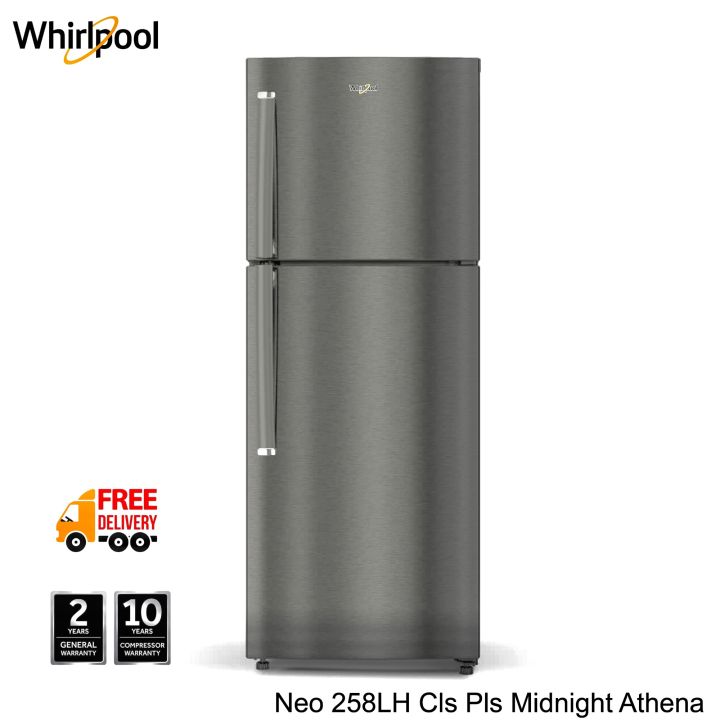 WHIRLPOOL 265 Litres Frost Free Double Door Refrigerator (NEO 278 Cls Pls Midnight Athena