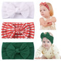 3pcs/set Baby Girls  Plaid Knot Bows Headband Set Cute Nylon Wide Turban Wraps Hair Accessories for Infants. 