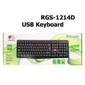 Ultra-Slim Designed Usb Keyboard With Bangla Alphabets - Sleek And Functional Keyboard For Desktop Use. 
