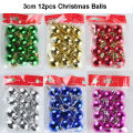 12Pcs Christmas Balls Xmas Tree Hanging Ornaments Ball Heart Stars Gold Red Pendants Merry Christmas Party Decor 2023 New Year.