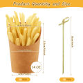 50Pcs French Fries Holder Disposable Kraft Paper French Fry Cup Charcuterie Cup Snack Dessert Potato Chips Box Party Supplies. 