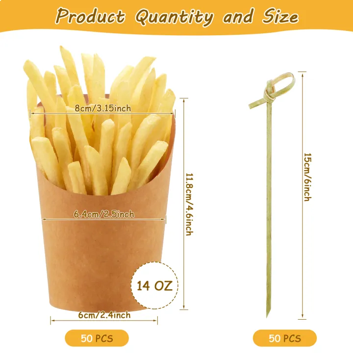 50Pcs%20French%20Fries%20Holder%20Disposable%20Kraft%20Paper%20French%20Fry%20Cup%20Charcuterie%20Cup%20Snack%20Dessert%20Potato%20Chips%20Box%20Party%20Supplies%20-%20Image%202