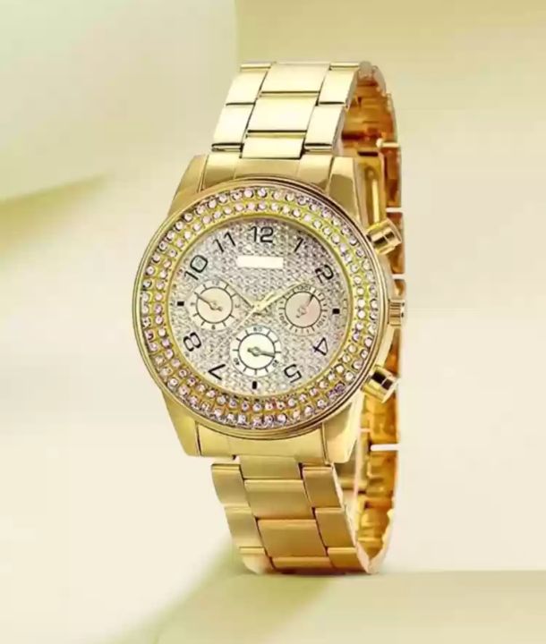 MEN'S FASHION GOLDEN LUXURY WATCH -STYLISH HIGH QUALITY  STAINLESS STEEL WATCH FOR MEN AND BOYS - HIGH QUALITY GOLDEN CASUAL WATCH FOR MEN /BOYS-MENS WEDDING WATCH IN RANDOM DIAL DESIGN