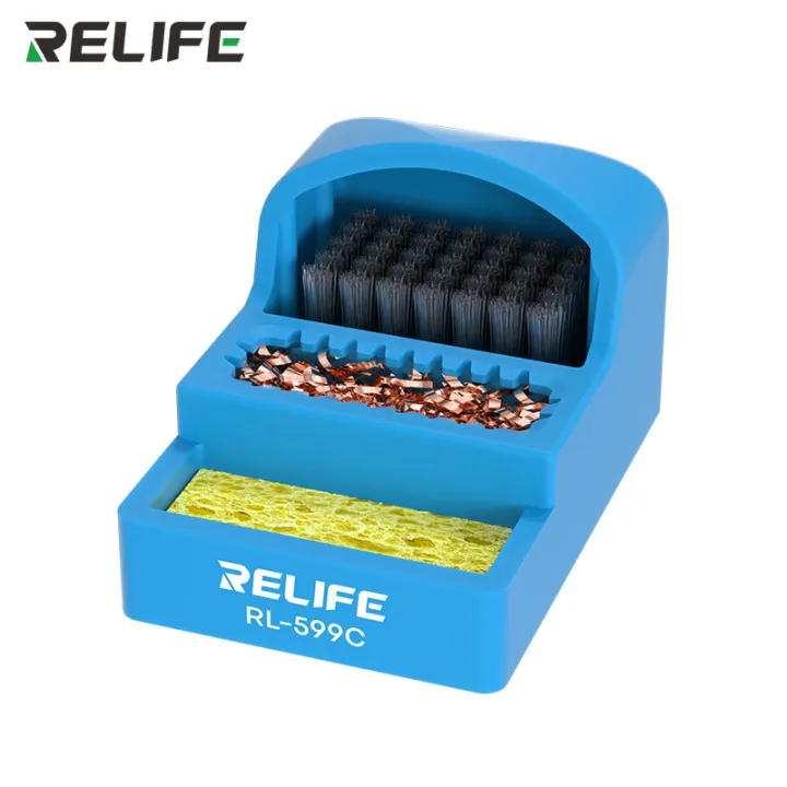 RELIFE%20RL-599C%20Solder%20Tip%20Cleaner%203-IN-1%20Steel%20Brush/Copper%20Wire%20Ball/Sponge%20Welding%20Soldering%20Iron%20Tips%20Cleaning%20Tools%20-%20Image%208