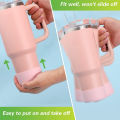 Silicone Insulated Cup Protective Sleeve Cushion For Stanley Quencher Adventure 40oz Tumbler with Handle & Ice Flow 20oz 30oz. 