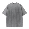 Washed T-Shirt 230G 100Cotton Solid Oversized Loose Fitness Mens Tee Tops Dropped Shoulders Short Sleeve Gym Bodybuilding Shirts. 