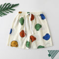 Summer Baby Shorts 100% Cotton Ribbed Toddler Boy Shorts Cute Bear Print Casual Baby Girl Clothes Infant Short Pants Playwear.