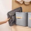 1pc Foldable Clothes and Miscellaneous Items Storage Box with Steel Frame Wardrobe Organization and Storage. 