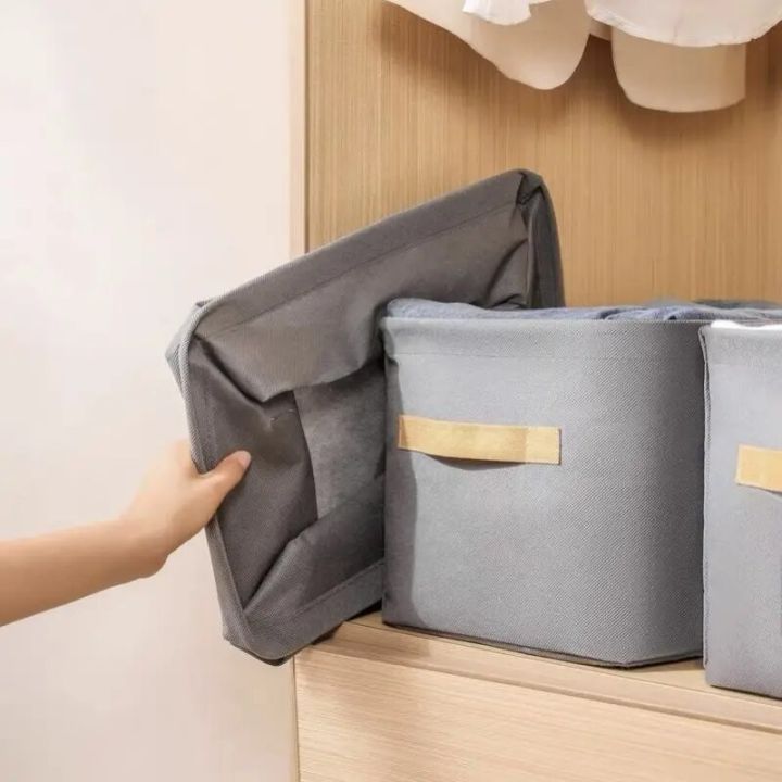 1pc%20Foldable%20Clothes%20and%20Miscellaneous%20Items%20Storage%20Box%20with%20Steel%20Frame%20Wardrobe%20Organization%20and%20Storage%20-%20Image%206