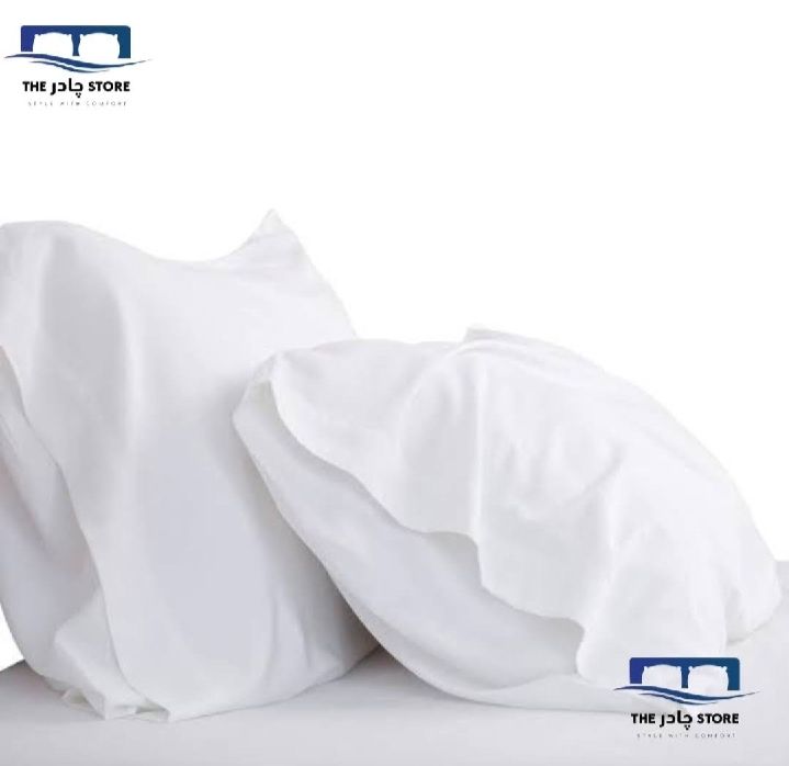 White Pillows (Pack of 2) Durable, Comfortable & Skin-Friendly Pillows - Ball Fiber l Soft Cotton Pillows - Everyday Comfort