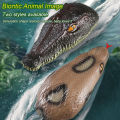 Realistic Crocodile & Python RC Boat - 2.4GHz Waterproof Remote Control Animal Ship, High-Speed Pool Toy for Kids Adults.
