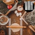 2Pcs Acrylic Rolling Pin Spacers Dough Thickness Guides Measuring Strip Pasta Supplies.