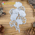 Ginkgo biloba leaves Beautiful FLowers Metal Cutting Dies Scrapbooking Decorative Embossing. 