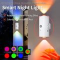 2/4-Pack Smart Cat Eye Dual Head Wall Light, Motion Sensor with Auto On/Off, 16 RGB Colors, 3M Range for Bedroom Hallway Stairs.