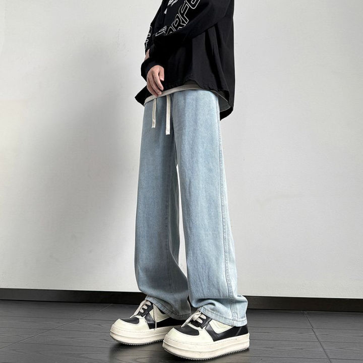 2025%20New%20Men%20Winter%20Casual%20Jeans%20Male%20Fashion%20Loose%20Straight%20Denim%20Pants%20Slim%20Fit%20Elastic%20Waist%20Faded%20Blue%20Light%20Gray%20Trousers%20-%20Image%202