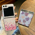 Love Heart Pattern Clear Phone Case For Samsung Galaxy Z Flip 7 FE 6 5 4 3 Transparent Folding Cover For Samsung Z Flip5 Flip6. 