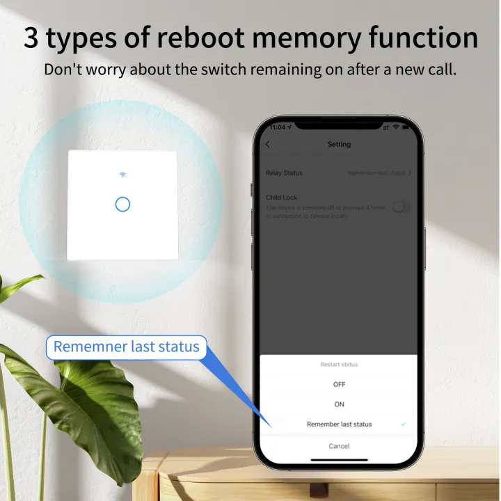 1%202%203%204%20Gang%20WiFi%20RF%20433mhz%20Touch%20Wall%20Light%20Smart%20Wireless%20with%20Switch%20220V%20no%20Neutral%20EU%20Work%20With%20Tuya%20Alexa%20%20-%20Image%203