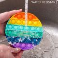 Rainbow Push Bubble Fidget Pad Sensory Toy I Pop It Fidget Toy Gifts for Kids(Small Size). 