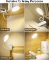 LED Small Desk Lamp, Desk Lamps for Home Office, White Desk Light for Kids, Desktop/Computer Study Lamps, Adjustable Gooseneck Reading Lamp
(White). 