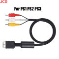 JCD 1pc For PS1 PS2 PS3 1.8M AV Cable Splitter RCA Audio Video Extend Cord to Monitor TV RCA Wire Converter Adapter. 