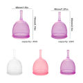 20/30ml Transparent Silicone Menstrual Cup Medical Silicone Menstrual Cup Vaginal Menstrual Collector Woman Menstruation Care. 