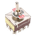 ON/OFF/ON 3 Position Toggle Switch 4PDT 12 Pin 12mm 15A/250VAC 10A/380VAC 4PDT 3 Position Toggle Switch. 