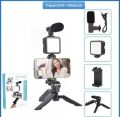 Mobile Vlogging Kit, Video Making kit, with tripod stand, Microphone, Led Light, Mobile Holder 
Vlogging Kit Accessories for Mobile Phone DSLR Camera Video Recording.. 