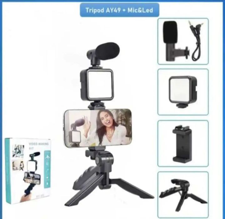 Mobile%20Vlogging%20Kit,%20Video%20Making%20kit,%20with%20tripod%20stand,%20Microphone,%20Led%20Light,%20Mobile%20Holder%20%0AVlogging%20Kit%20Accessories%20for%20Mobile%20Phone%20DSLR%20Camera%20Video%20Recording.%20-%20Image%203