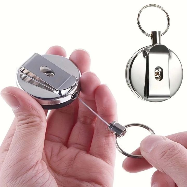 Duty%20Badge%20Reels%20Retractable%20Badge%20Holder,%20Metal%20Retractable%20Keychain%20Badge%20Reel%20ID%20Badge%20Holder%20with%20Belt%20Clip%20Key%20Ring%20-%20Image%202