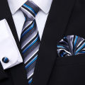 Newest style Green Tie For Men Holiday Present Tie Pocket Squares Set Necktie  Striped Wedding Accessories Man. 