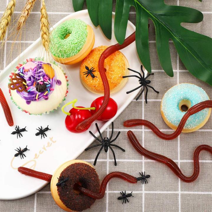 10Pcs%20Simulated%20Insects%20Earthworms%20Soft%20%20Toy%20Floor%20Dragons%20Props%20Halloween%20Party%20Props%20Maggots%20Prank%20Toys%20Children's%20%20-%20Image%203