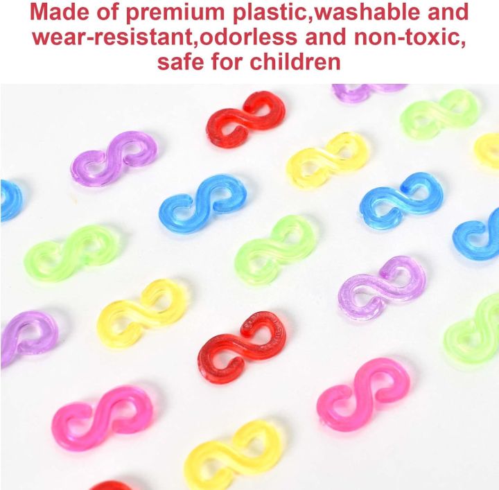 500%20Pcs%20S%20Clips,%20Small%20Rubber%20Band%20Clips,%20Plastic%20Loom%20Bands%20Connectors,%20Connectors%20Refills%20Bracelet%20Loom%20Clips%20DIY%20Rubber%20Band%20-%20Image%206