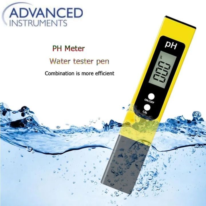 ADVANCED™ Digital pH Meter,Water Quality Tester,Water pH Tester With 0-14pH Measurement Range,Suitable For Drinking Water,Hydroponics, Aquarium,Swimming Pool High Precision 0.01pH Pen Tester