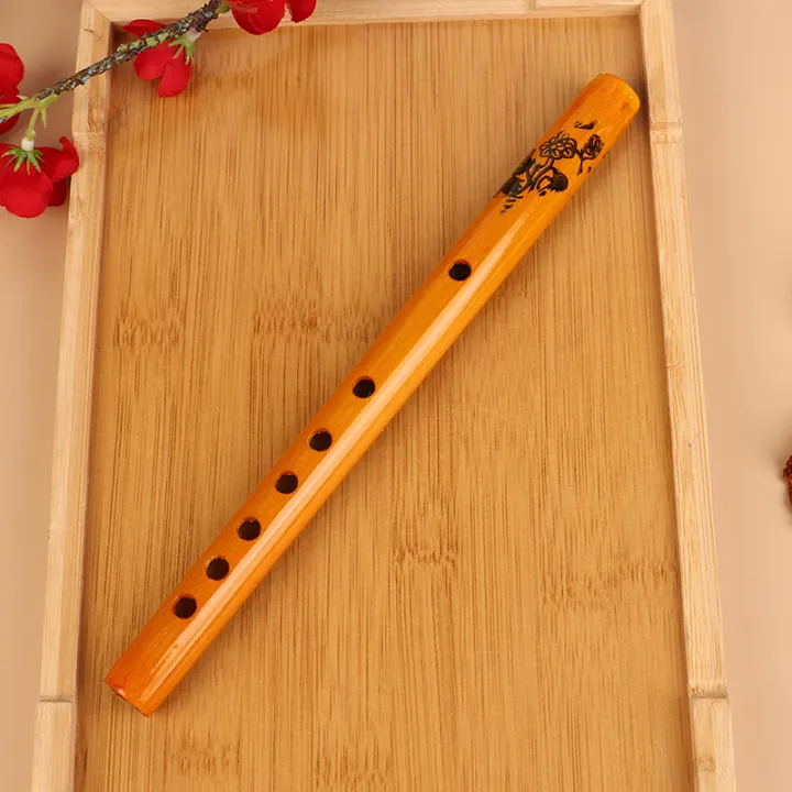 Rectangular Flute Chinese Traditional 6 Holes Bamboo Flute Vertical Clarinet Student ...