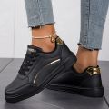 Baasploa Women Casual Sneakers Leather Platform Sneakers for Women Classics Comfort Skateboarding Shoes Non-Slip. 