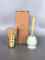 3pcs Matcha Set, Bamboo Whisk, Including Teaspoon, Ceramic Bowl, Traditional Tea Set, Home Tea Brewing Tools, Tea Set, Birthday.