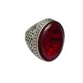 Anari yaqoot Turkish Stylish Stone Ring Turkish Design Rings For Men and Boys Fashion Stylish New Design Rings Stainless Steel /Anari Yaqoot stone /anari yaqoot gemstone/red stone.. 