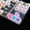 4Pcs Epoxy Resin Mechanical Keyboard Keycap Kawaii Cute Key Caps Accessories. 