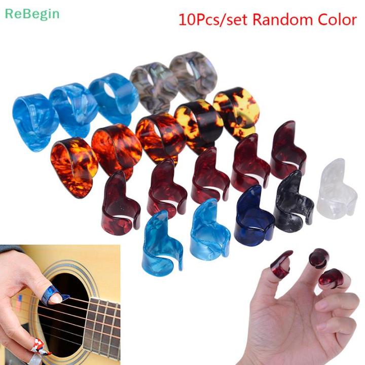 10 Pieces Guitar Thumb Plectrum Right Thumb Index Finger Acoustic ...