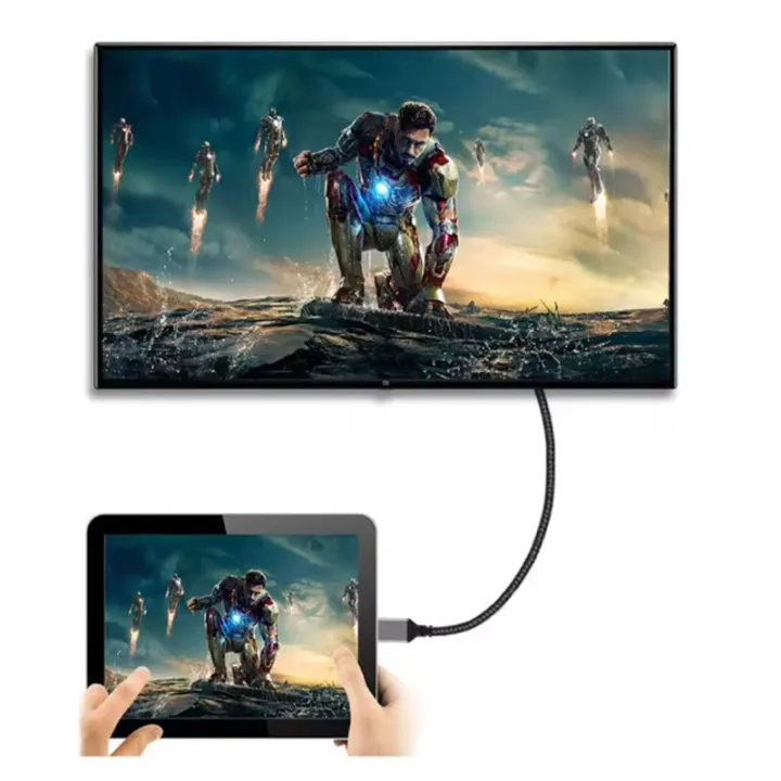0.3m%20Nylon%20Braid%20HD%20Micro%20to%20HDMI%20HDTV%20Cable%20Micro%20HDMI%20to%20HDMI-compatible%204K/60Hz%203D%20Micro%20HDMI-compatible%20Cable%20For%20HDTV%20PS4%20-%20Image%204