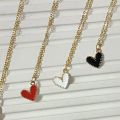 1 pcs small black , red , white or pink color heart necklace for besties gift , 2pcs necklace fashin jwellery Besties Gift. 
