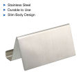 1/2Pcs Business Card Holder Brushed 304 Stainless Steel Desktop Name Cards Display Stand for Office Desk. 