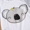 Newborn Baby Clothes Boy Grey koala print Jumpsuit Summer Short Sleeve Romper 0-18 month Infant Toddler Pajamas One Piece Outfit. 