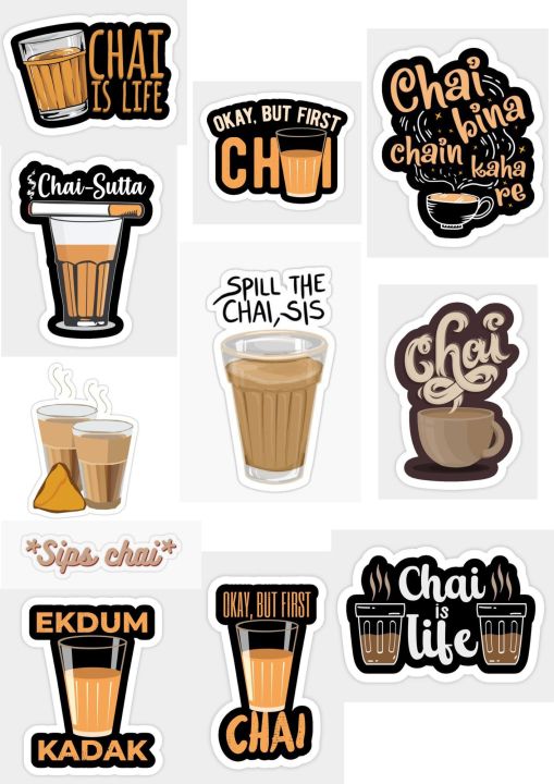 Funny Urdu Chai Cool Stickers for laptop/Mobiles covers