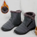 Winter Women Boots Waterproof Snow Boots Plus Size Casual Flat Women Casual Shoes Warm Fur Female Boots Antislip Cotton Shoes. 